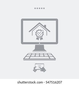 Best house rating winner - Vector icon for computer website or application