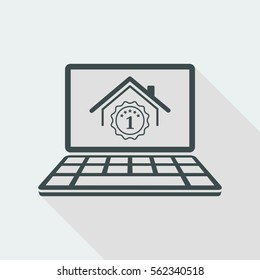 Best house rating winner - Vector icon for computer website or application