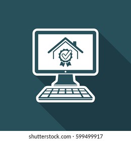 Best house rating winner - Vector icon for computer website or application