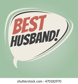 best husband retro cartoon balloon