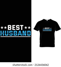 BEST HUSBAND Vector graphic, typographic poster, vintage, label, badge, logo, icon or t-shirt