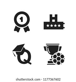 best icon. 4 best vector icons set. award, rating and quality education icons for web and design about best theme