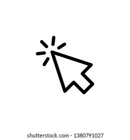 best icon of cursor in trendy flat style 