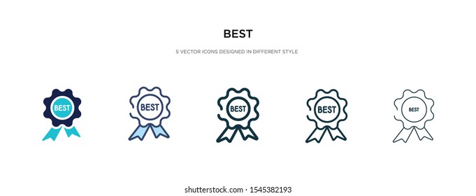 best icon in different style vector illustration. two colored and black best vector icons designed in filled, outline, line and stroke style can be used for web, mobile, ui