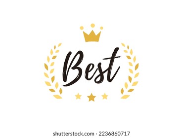 Mejor ilustración del vector de la corona de laurel