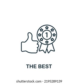 The Best icon. Line simple Success icon for templates, web design and infographics