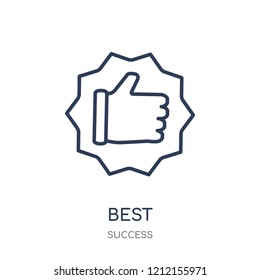 Best icon. Best linear symbol design from Success collection. Simple outline element vector illustration on white background.