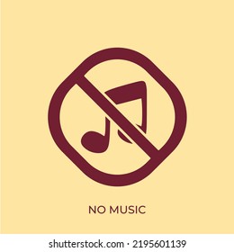 Best Icon No Music Symbol Illustration Stock Vector (Royalty Free