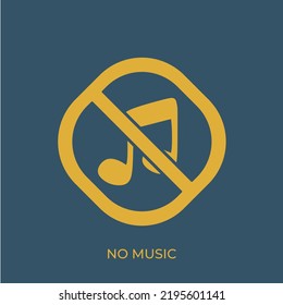 Best Icon No Music Symbol Illustration Stock Vector (Royalty Free