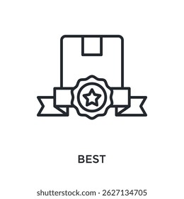 Best Icon Outline Style. Vector Illustration For Graphic Design