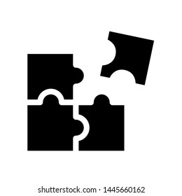 Best icon puzzle vector, template logo isolated emblem , 

scince illustration icons , outline solid background white