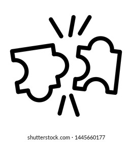 Best icon puzzle vector, template logo isolated emblem , 

scince illustration icons , outline solid background white