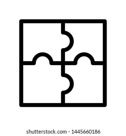 Best icon puzzle vector, template logo isolated emblem , 

scince illustration icons , outline solid background white