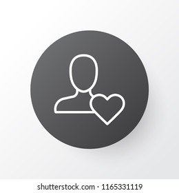 Best icon symbol. Premium quality isolated favorite person element in trendy style.