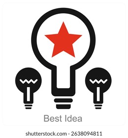Best Idea vector icon concept design