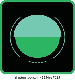 Best for identity and logotypes. Usable For Business Brand, Tech and Company. Abstract Tech Circle Combined with Face Silhouette.  Abstract Geometric shape. 