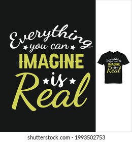 Best Imagine Typography T-Shirt Design