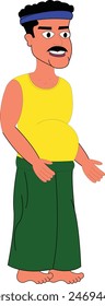 Best Indian village man illustration for animation and your all designs