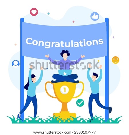 Best individual award flat style vector illustration. Career, successful projects, goals, winning plans, competitions. Creative design suitable for web banners, business materials.
