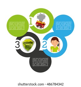 best insurance concept icon vector illustration design