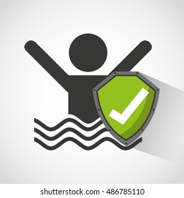 best insurance concept icon vector illustration design