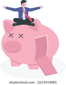 Best investment, winning pension fund or bargain stock picking with high return, safety deposit saving for retirement concept, businessman hand offer shiny pink piggy bank.

