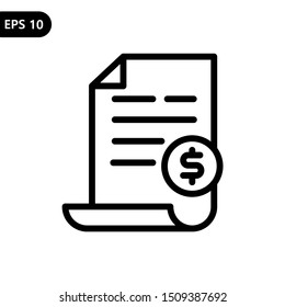 The best Invoice icon vector illustration logo template