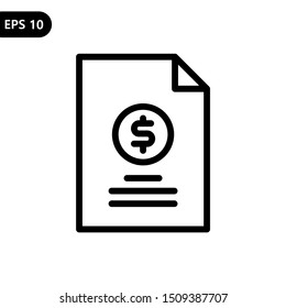 The best Invoice icon vector illustration logo template