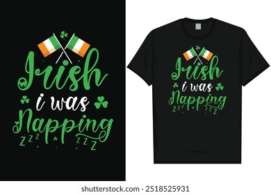 Mejor día irlandés de San Patricio Día irlandés del festival Beber cerveza en el amor Irlanda Hoja verde Shamrock Suerte de vacaciones Tipografía Gráficos Diseño de la camiseta