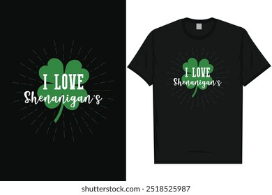 Best Irish st. Patrick day Irish festival day drink beer i love Ireland green leaf shamrock lucky holiday typography graphics tshirt design