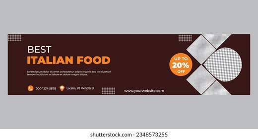 Best Italian food, web banner design templet