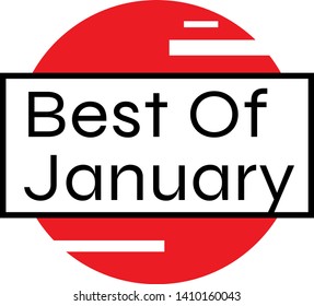BEST OF JANUARY stamp on white background