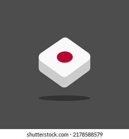 Best Japan Flag Icon Vector Design Illustration