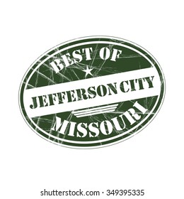 Best of  Jefferson City grunge rubber stamp against white background
