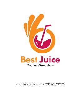 Best juice design logo template illustration