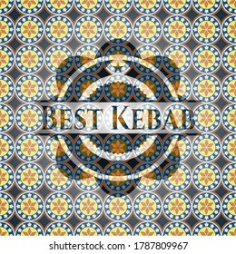 Best Kebab arabesque emblem background. arabic decoration. 