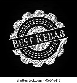 Best Kebab chalkboard emblem