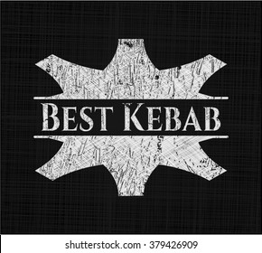 Best Kebab chalkboard emblem on black board
