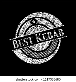 Best Kebab chalkboard emblem written on a blackboard