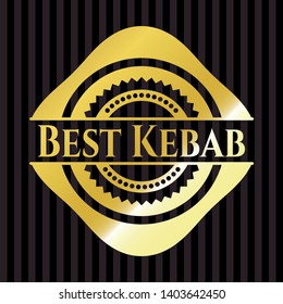 Best Kebab gold emblem. Vector Illustration. Detailed.