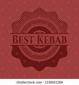 Best Kebab realistic red emblem