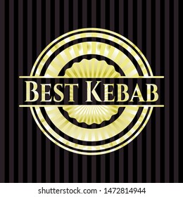Best Kebab shiny emblem. Vector Illustration. Detailed.