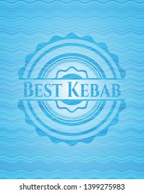 Best Kebab water concept emblem background. Vector Illustration. Detailed.