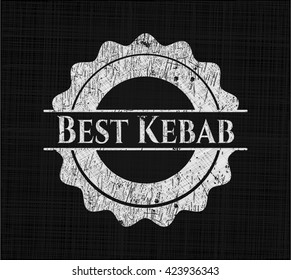 Best Kebab written with chalkboard texture
