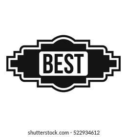 Best label icon. Simple illustration of best label vector icon for web