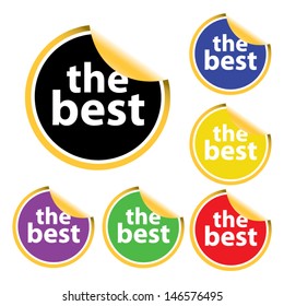 The Best labels. Vector. 