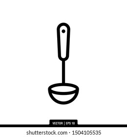 The best ladle or Spoon icon vector, illustration logo template in trendy style. Suitable for many purposes.
