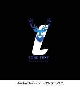 The Best Letter Deer logo is a modern minimalist Design