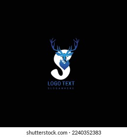 The Best Letter Deer logo is a modern minimalist Design