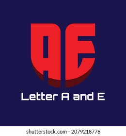 Plantilla de diseño de logotipo de letra A y E